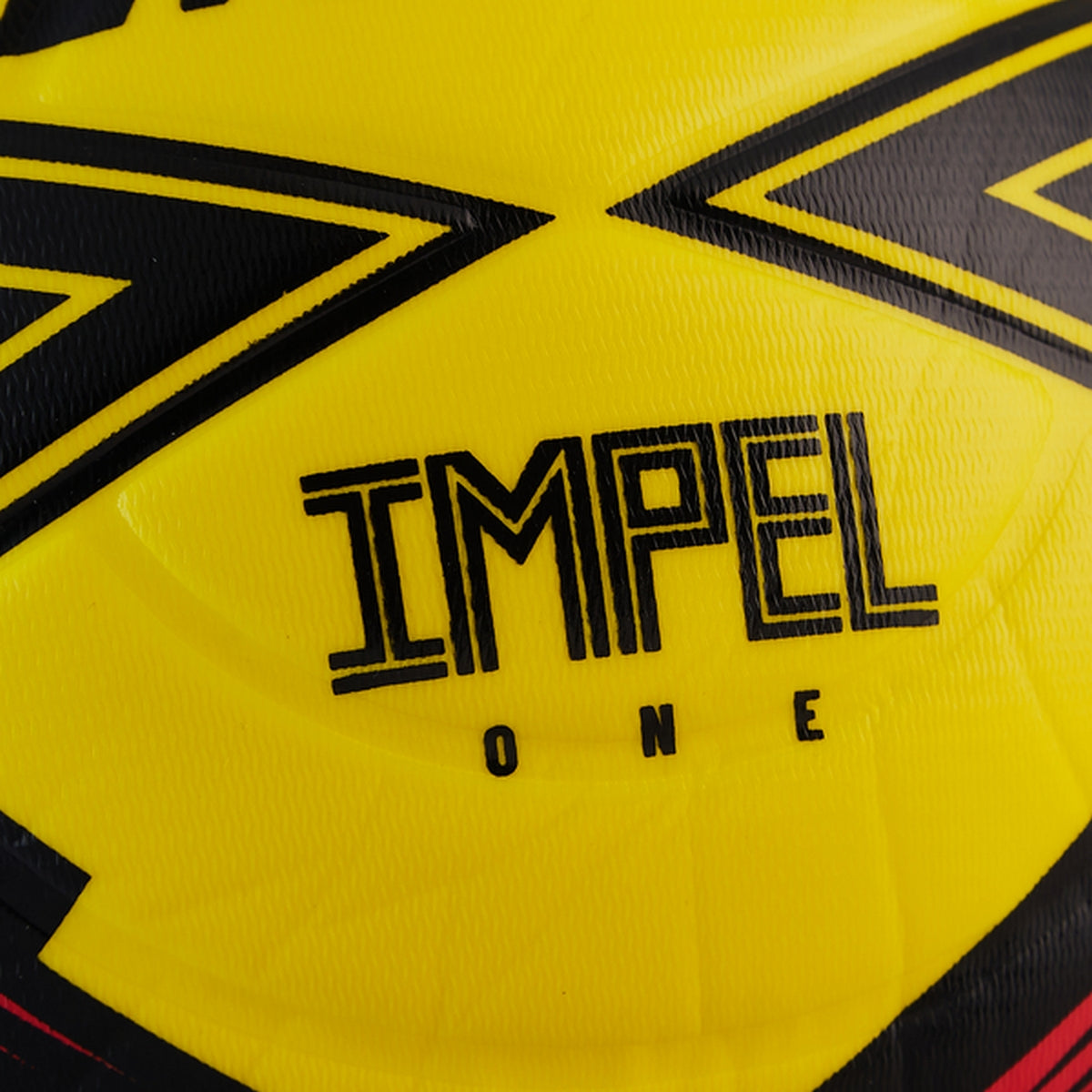 Fluorescent Yellow-Black-Red - Side - Mitre Impel One Football