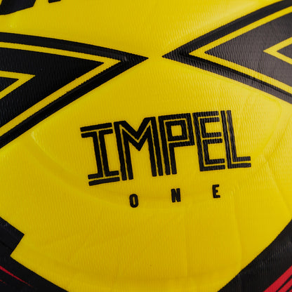 Fluorescent Yellow-Black-Red - Side - Mitre Impel One Football
