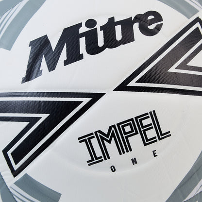 White-Black-Grey - Side - Mitre Impel One Football