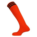 Tangerine-Black - Back - Mitre Mens Mercury 3 Stripes Football Socks