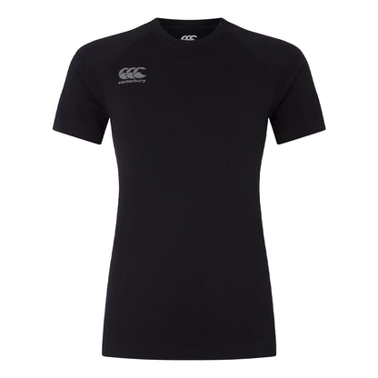 Black-Gunmetal Grey - Front - Canterbury Womens-Ladies Seamless T-Shirt