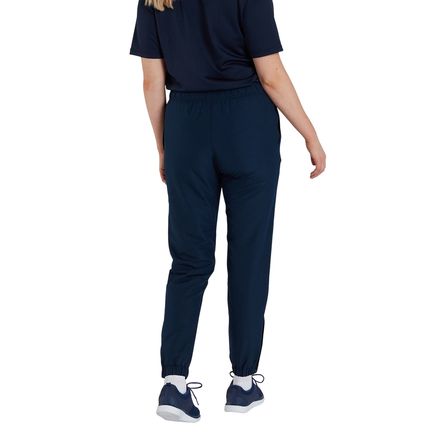 Navy - Back - Canterbury Womens-Ladies Club Plain Cuffed Tapered Jogging Bottoms