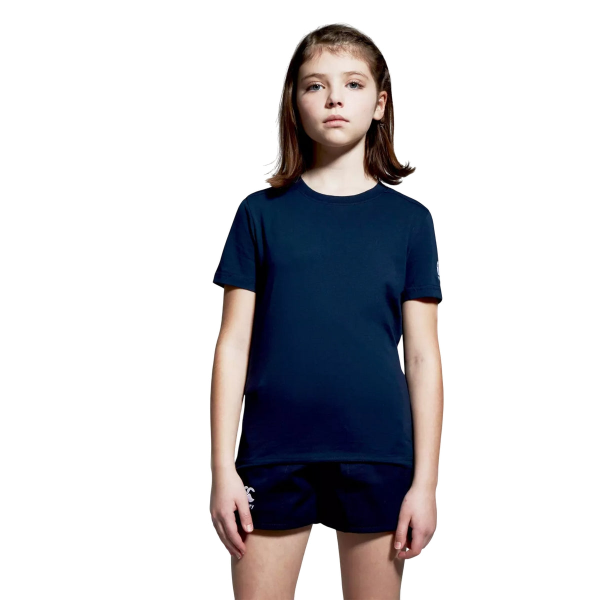 Navy - Side - Canterbury Childrens-Kids Club Plain T-Shirt