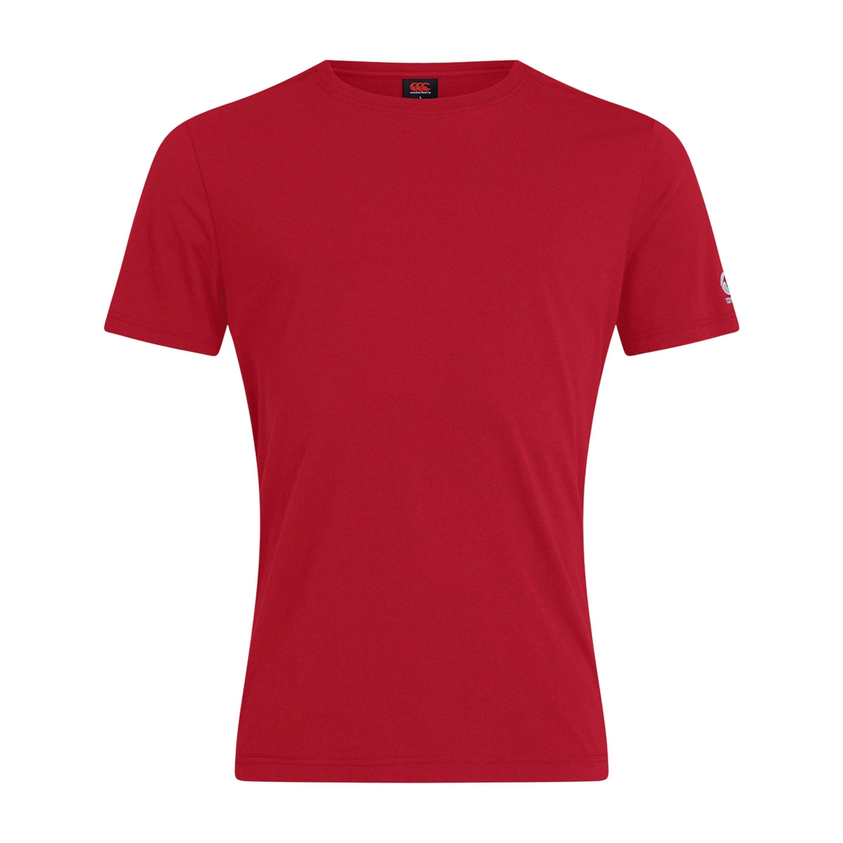 Flag Red - Front - Canterbury Childrens-Kids Club Plain T-Shirt