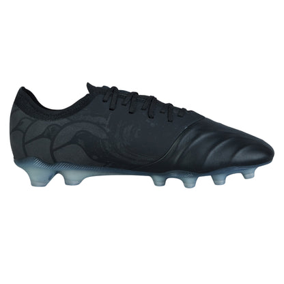 Black-Metallic Silver - Back - Canterbury Unisex Adult Phoenix Genesis Elite Leather Firm Ground Rugby Boots