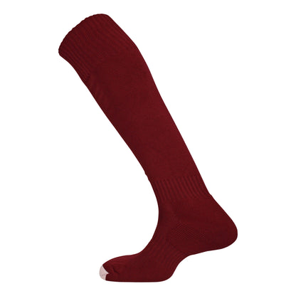 Maroon - Front - Mitre Childrens-Kids Mercury Plain Football Socks