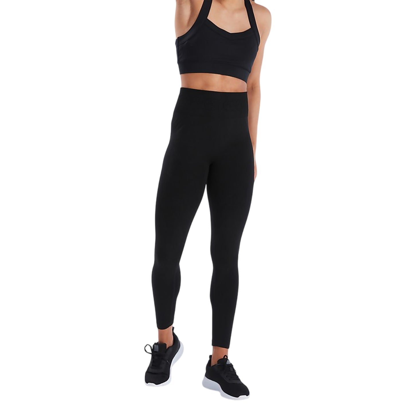 Black Marl - Side - Canterbury Womens-Ladies Seamless Leggings