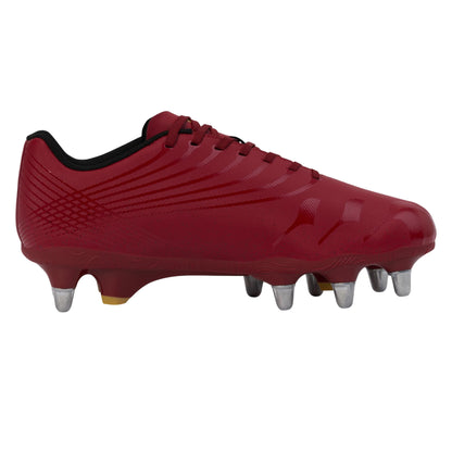 Red Dahlia - Side - Canterbury Unisex Adult Stampede Team Soft Ground Rugby Boots