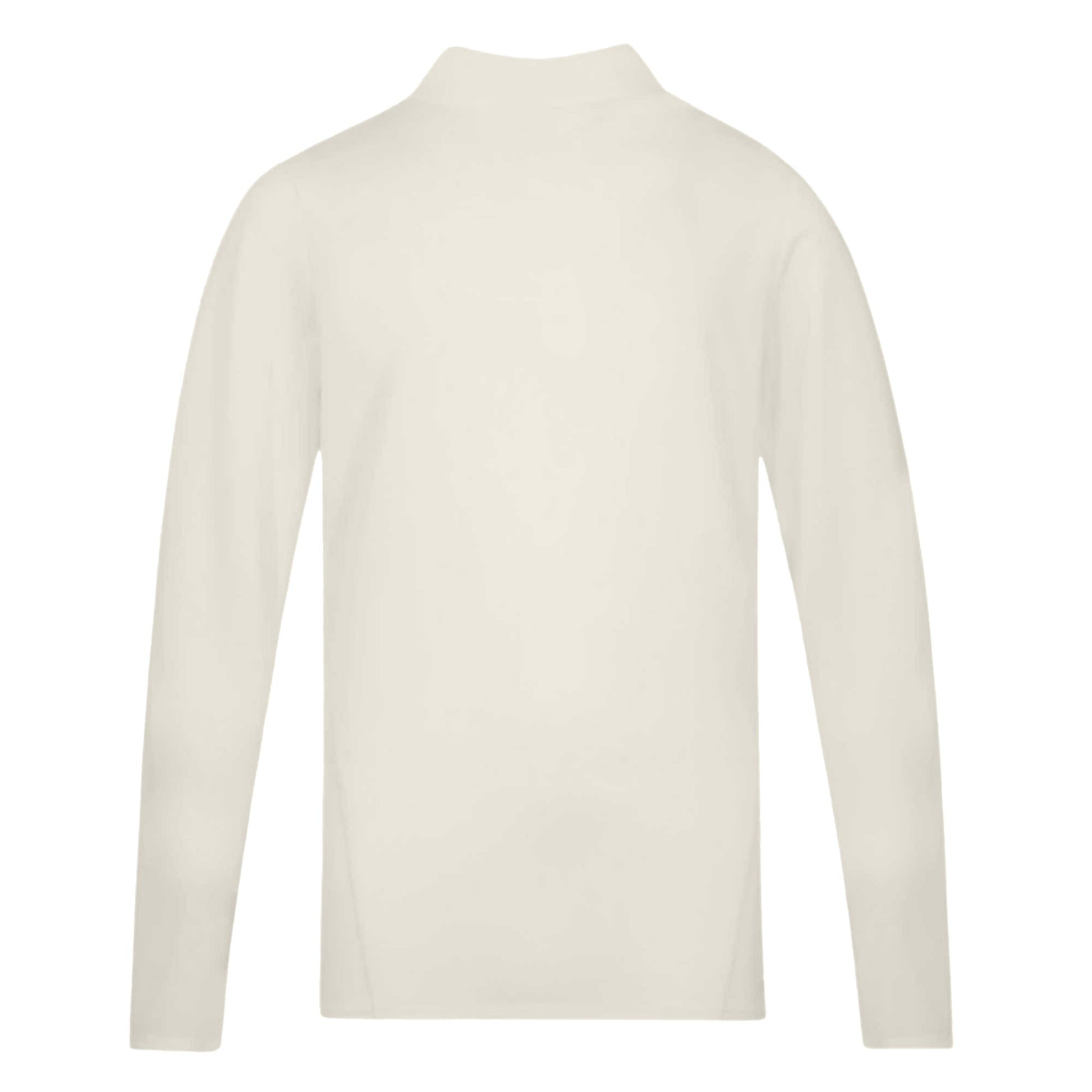 Cream - Back - Canterbury Mens Regular Long-Sleeved Cricket Polo Shirt