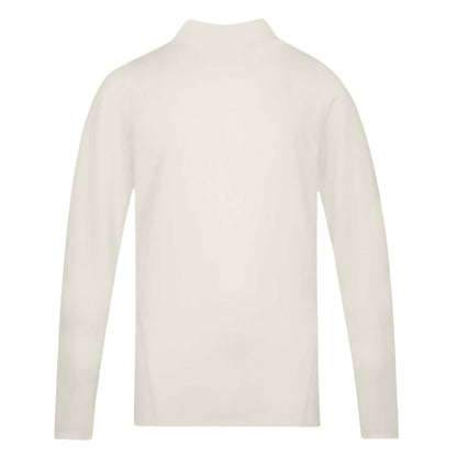 Cream - Back - Canterbury Mens Regular Long-Sleeved Cricket Polo Shirt