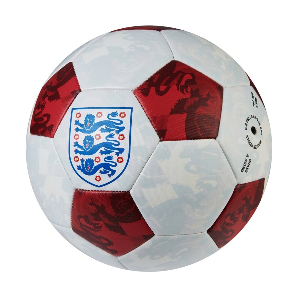 White-Red - Back - Mitre England Training Football
