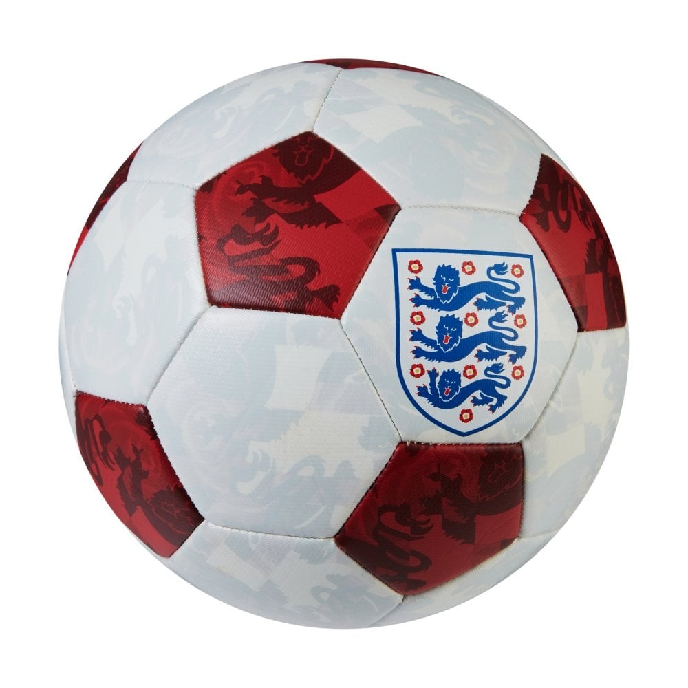 White-Red - Side - Mitre England Training Football