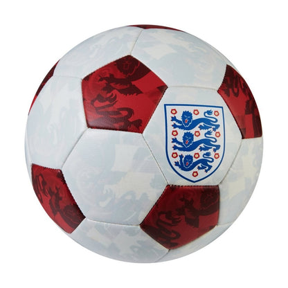 White-Red - Side - Mitre England Training Football