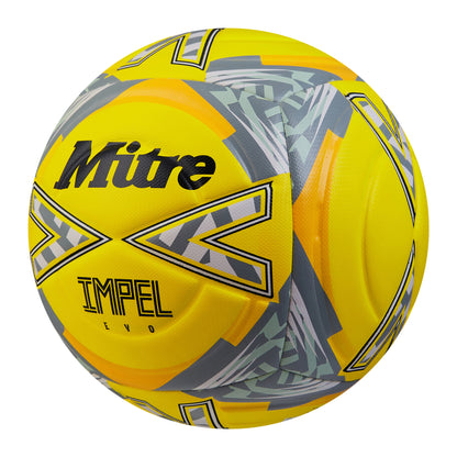 Fluorescent Yellow-Black-Grey - Back - Mitre Impel Evo Football