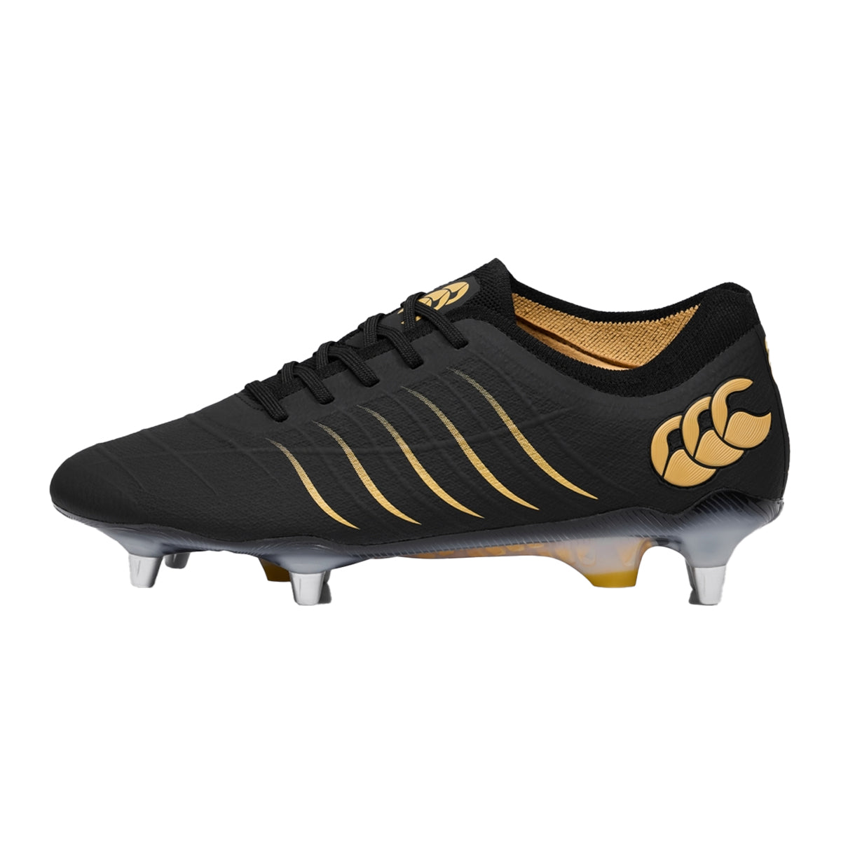 Black - Side - Canterbury Unisex Adult Phoenix 2.0 Elite Soft Ground Rugby Boots