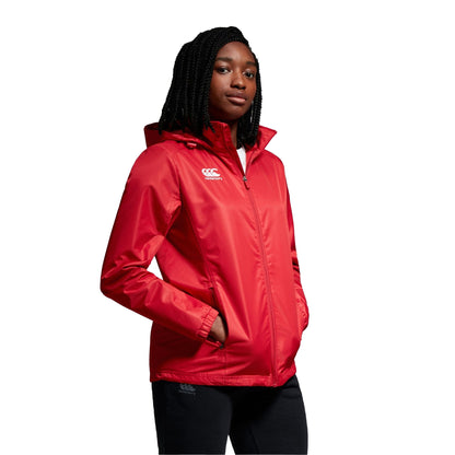 Flag Red - Side - Canterbury Womens-Ladies Club Vaposhield Full Zip Waterproof Jacket