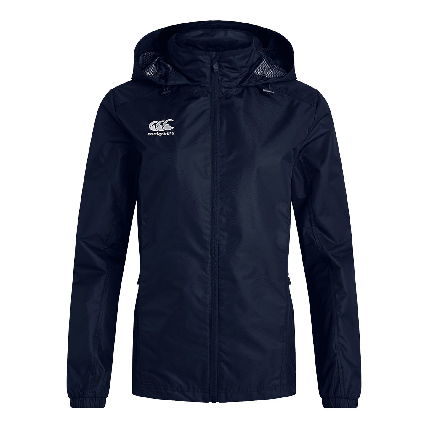 Navy - Front - Canterbury Womens-Ladies Club Vaposhield Full Zip Waterproof Jacket