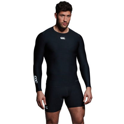 Black - Lifestyle - Canterbury Mens Thermoreg Long-Sleeved Base Layer Top