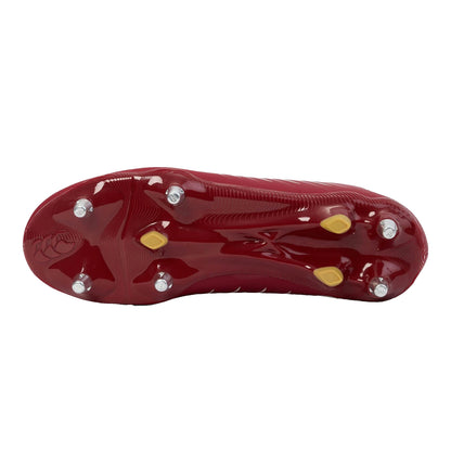 Red Dahlia - Pack Shot - Canterbury Unisex Adult Phoenix 2.0 Team Leather Soft Ground Rugby Boots