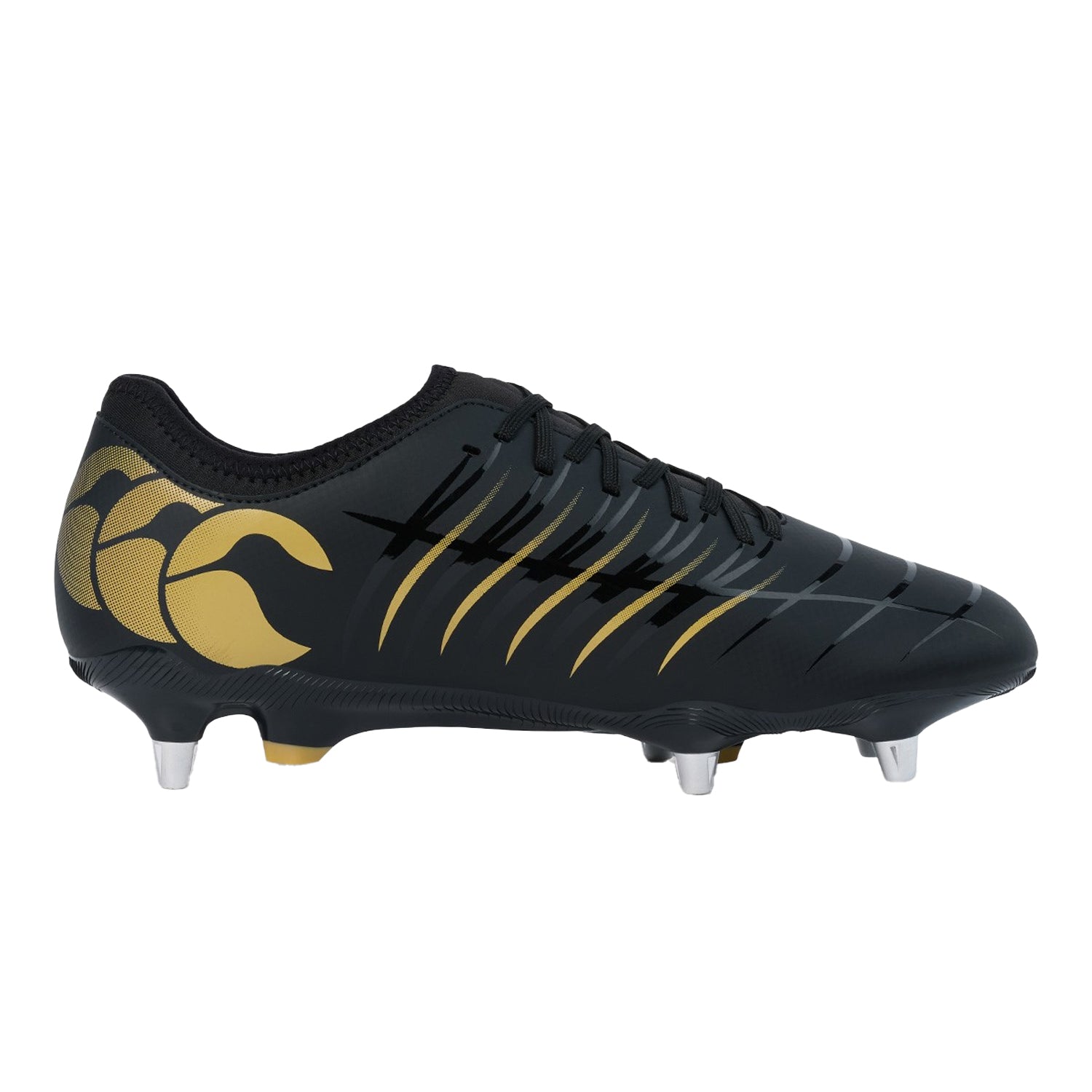 Black - Lifestyle - Canterbury Unisex Adult Phoenix 2.0 Team Leather Soft Ground Rugby Boots