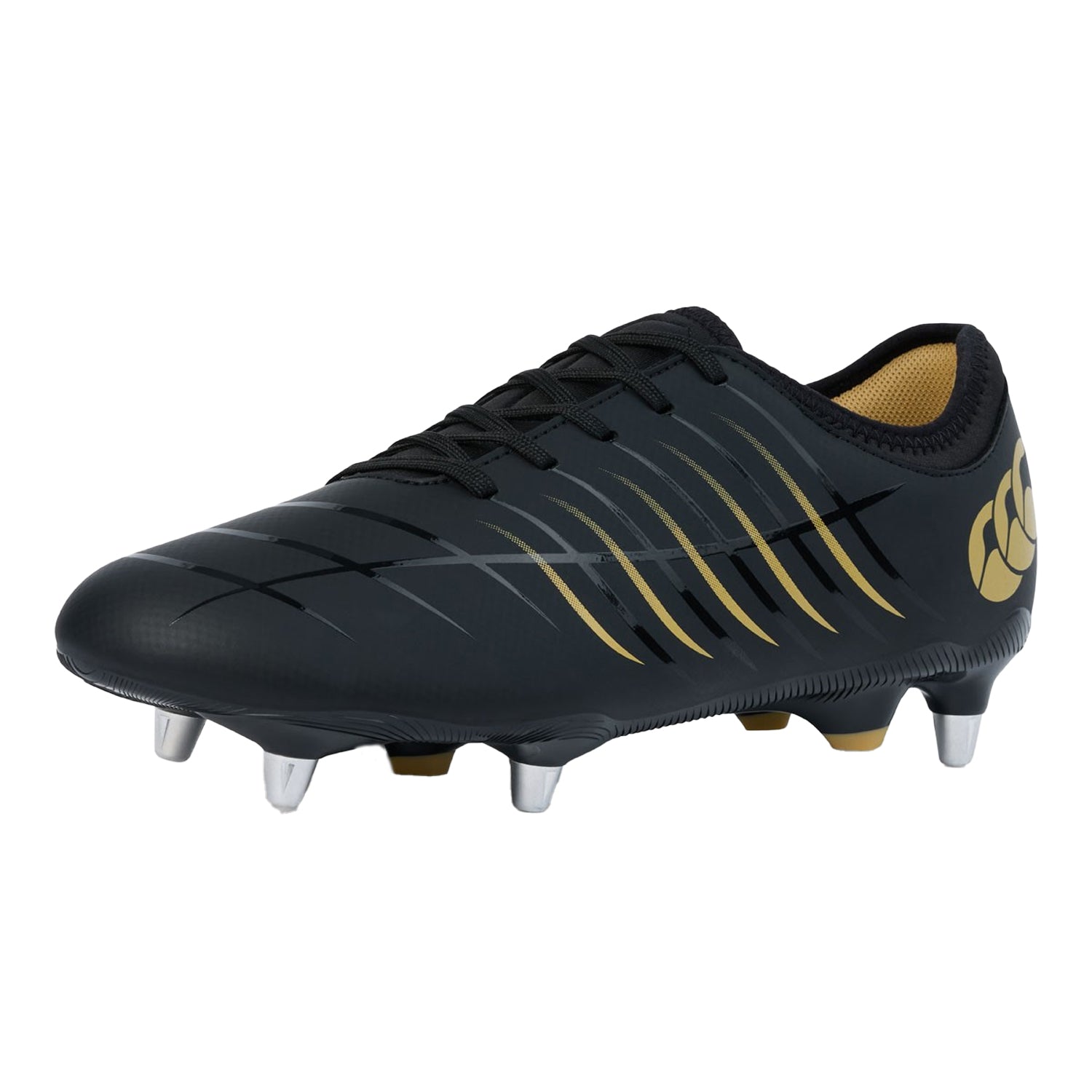 Black - Front - Canterbury Unisex Adult Phoenix 2.0 Team Leather Soft Ground Rugby Boots