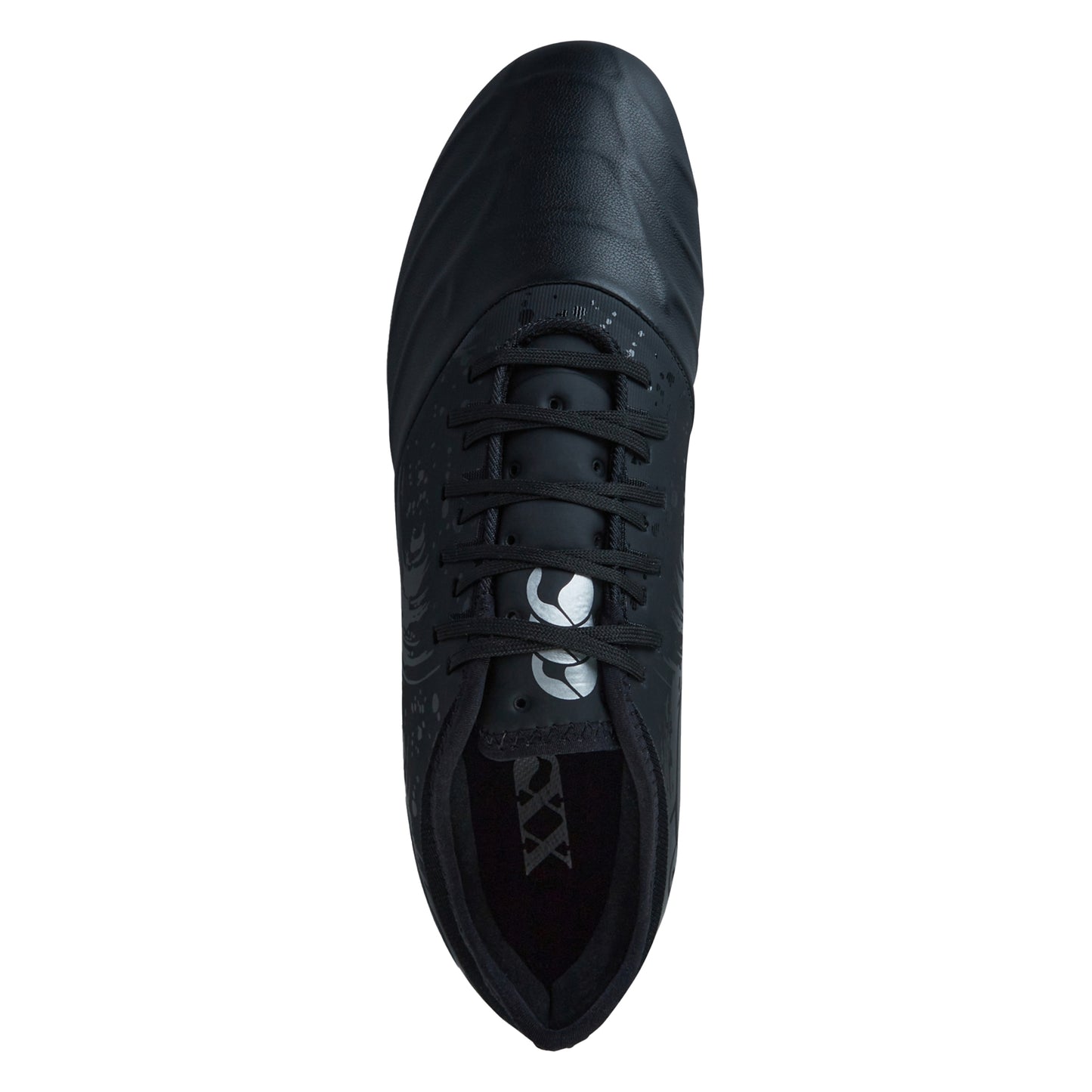 Black-Silver Metallic - Side - Canterbury Unisex Adult Phoenix Genesis Pro Leather Firm Ground Boots