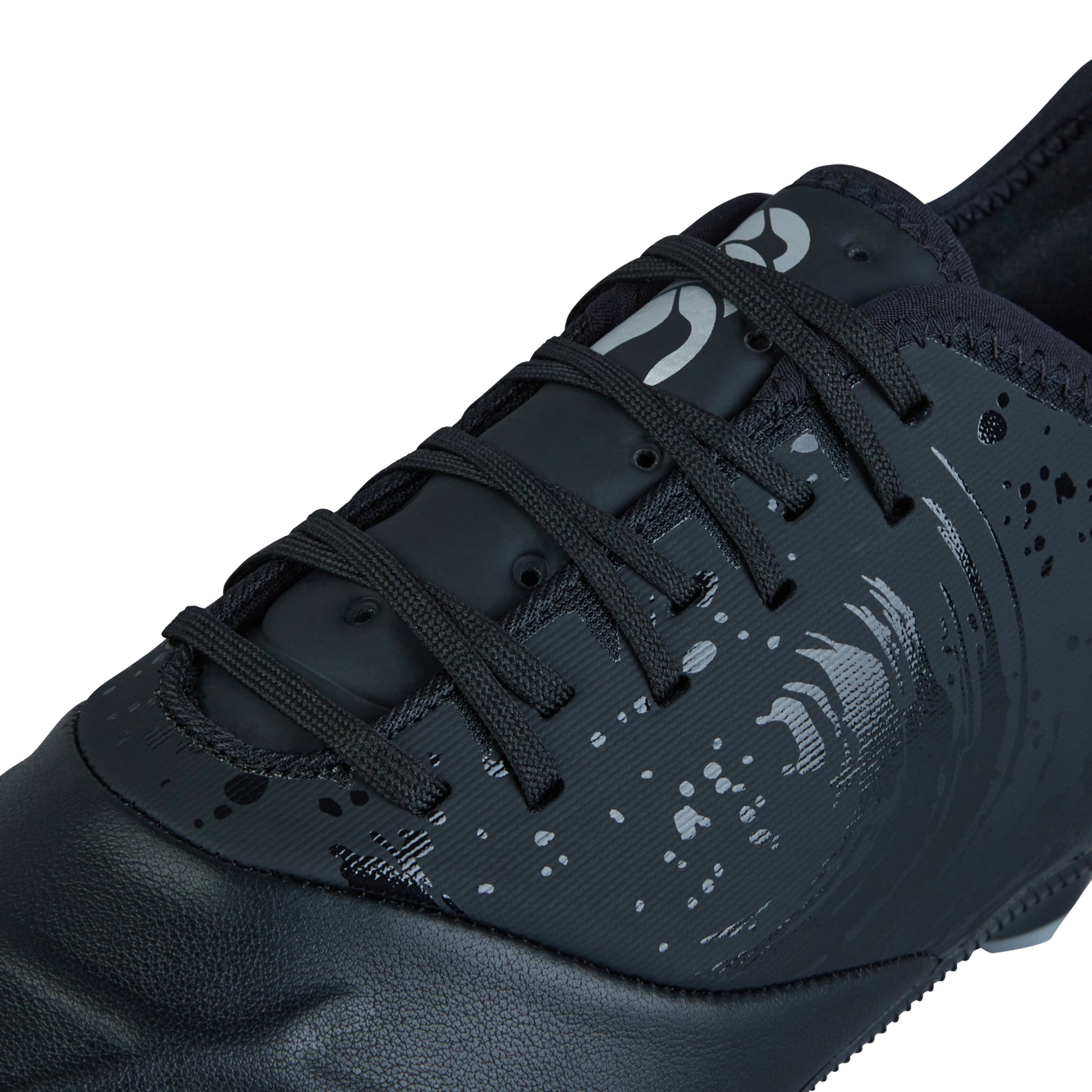 Black-Silver Metallic - Pack Shot - Canterbury Unisex Adult Phoenix Genesis Pro Leather Firm Ground Boots