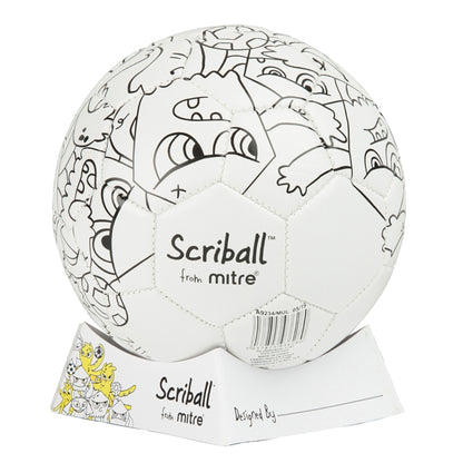 Blue-Yellow-White - Side - Mitre Scriball Zoids Mini Football Set