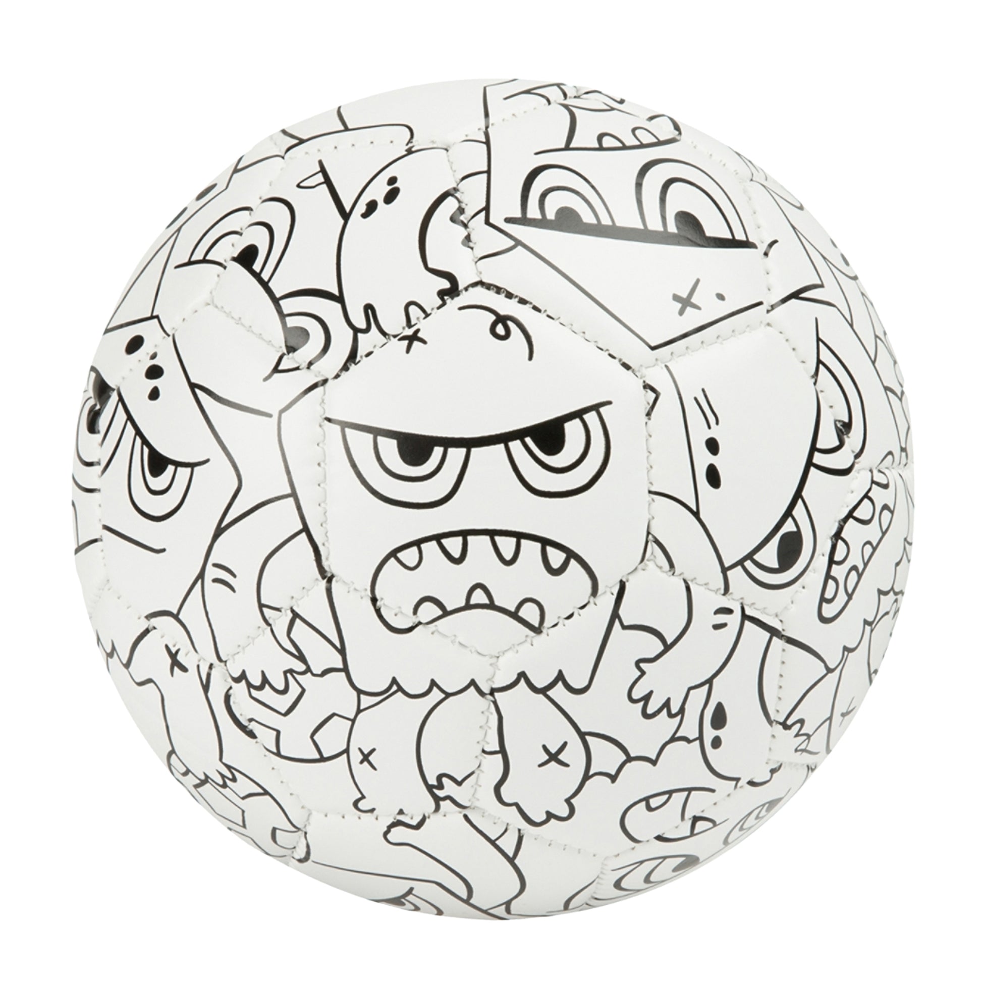 Blue-Yellow-White - Front - Mitre Scriball Zoids Mini Football Set