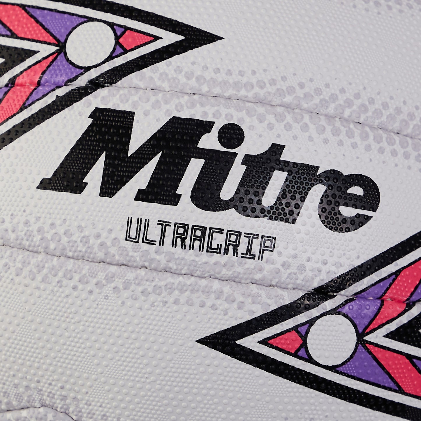 White-Black-Purple - Back - Mitre Ultragrip Netball