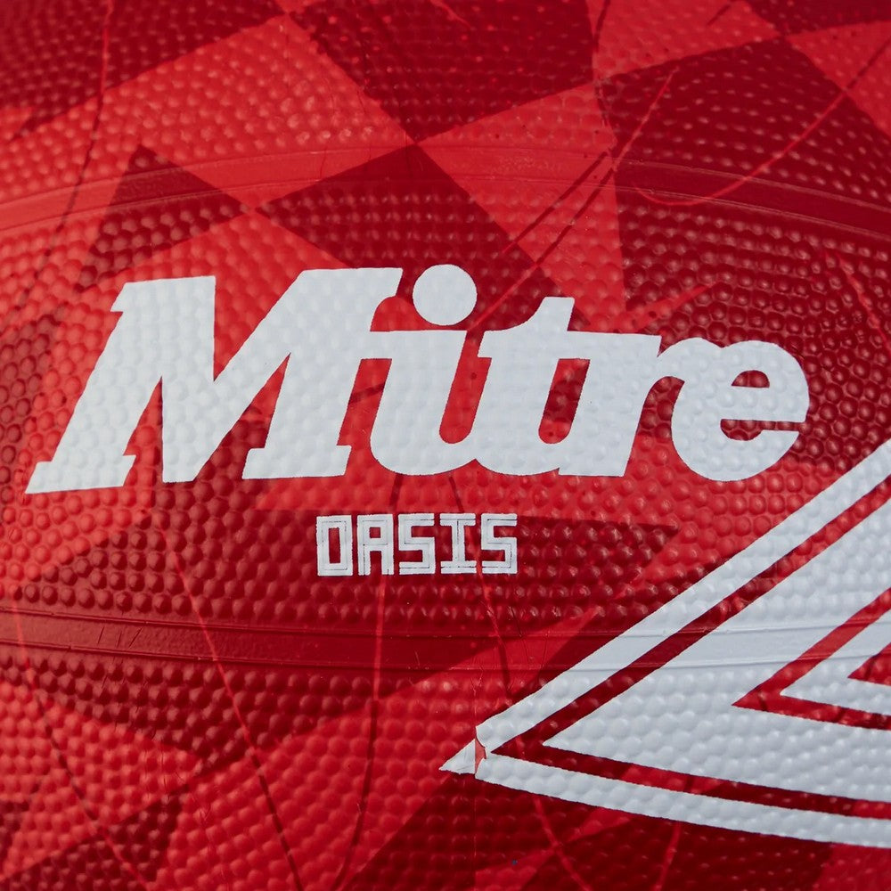 Red-White - Close up - Mitre Oasis Netball