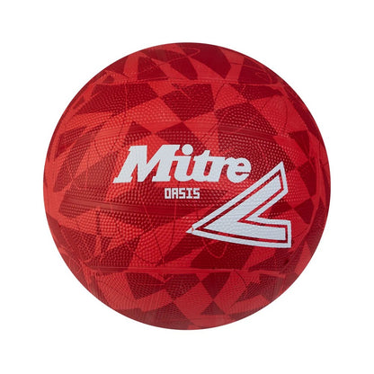 Red-White - Front - Mitre Oasis Netball
