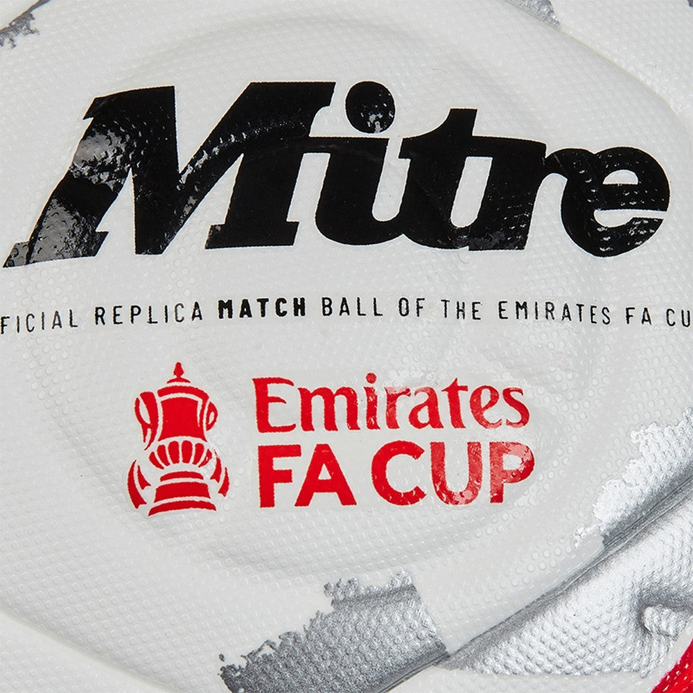 White-Silver-Red - Lifestyle - Mitre Emirates Fa Cup 2425 Match Football