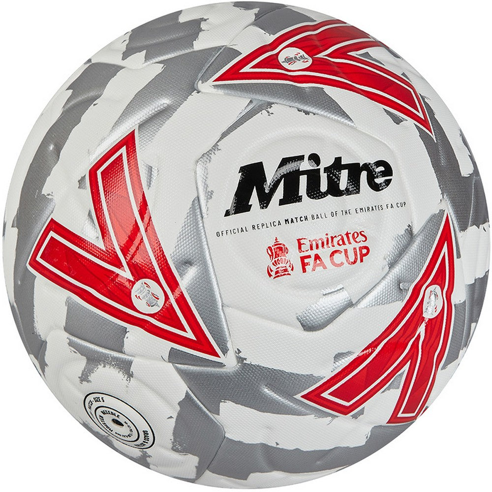 White-Silver-Red - Back - Mitre Emirates Fa Cup 2425 Match Football