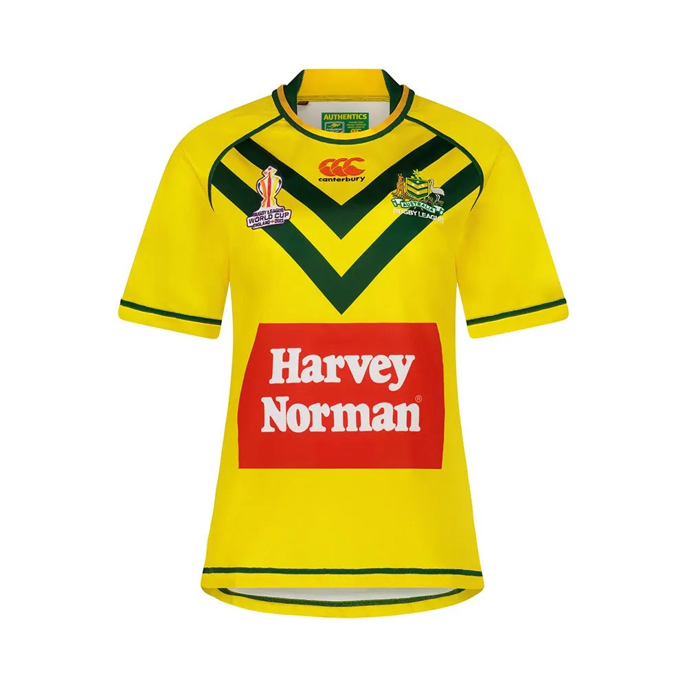Cyber Yellow - Front - Canterbury Womens-Ladies Jill Pro Rugby League World Cup Jersey