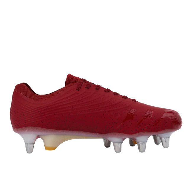 Red Dahlia - Side - Canterbury Unisex Adult Groundbreak Elite Stamped Soft Ground Rugby Boots
