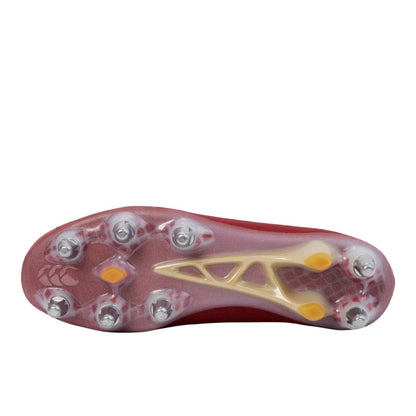 Red Dahlia - Back - Canterbury Unisex Adult Groundbreak Elite Stamped Soft Ground Rugby Boots