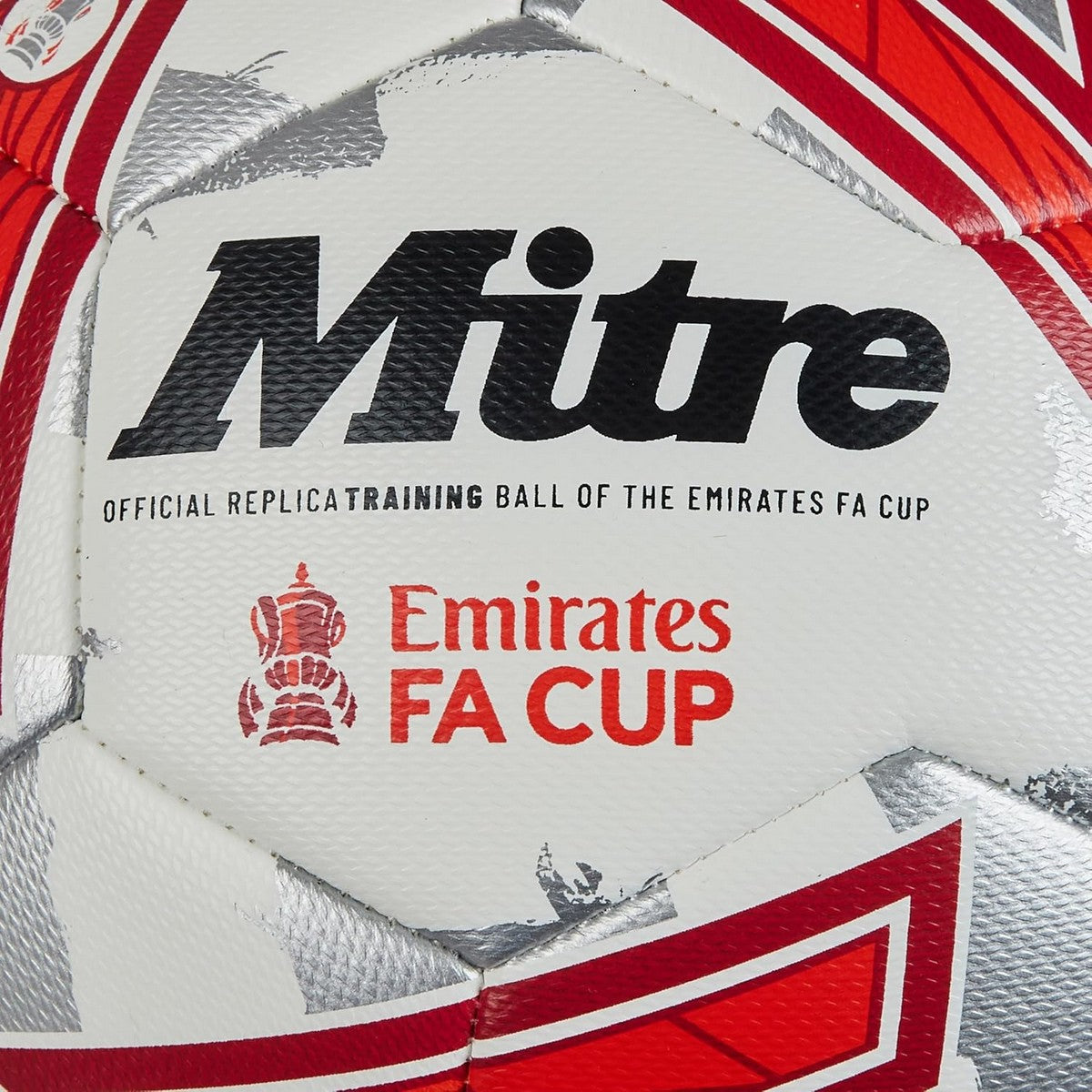 White-Silver-Red - Pack Shot - Mitre Emirates FA Cup Football