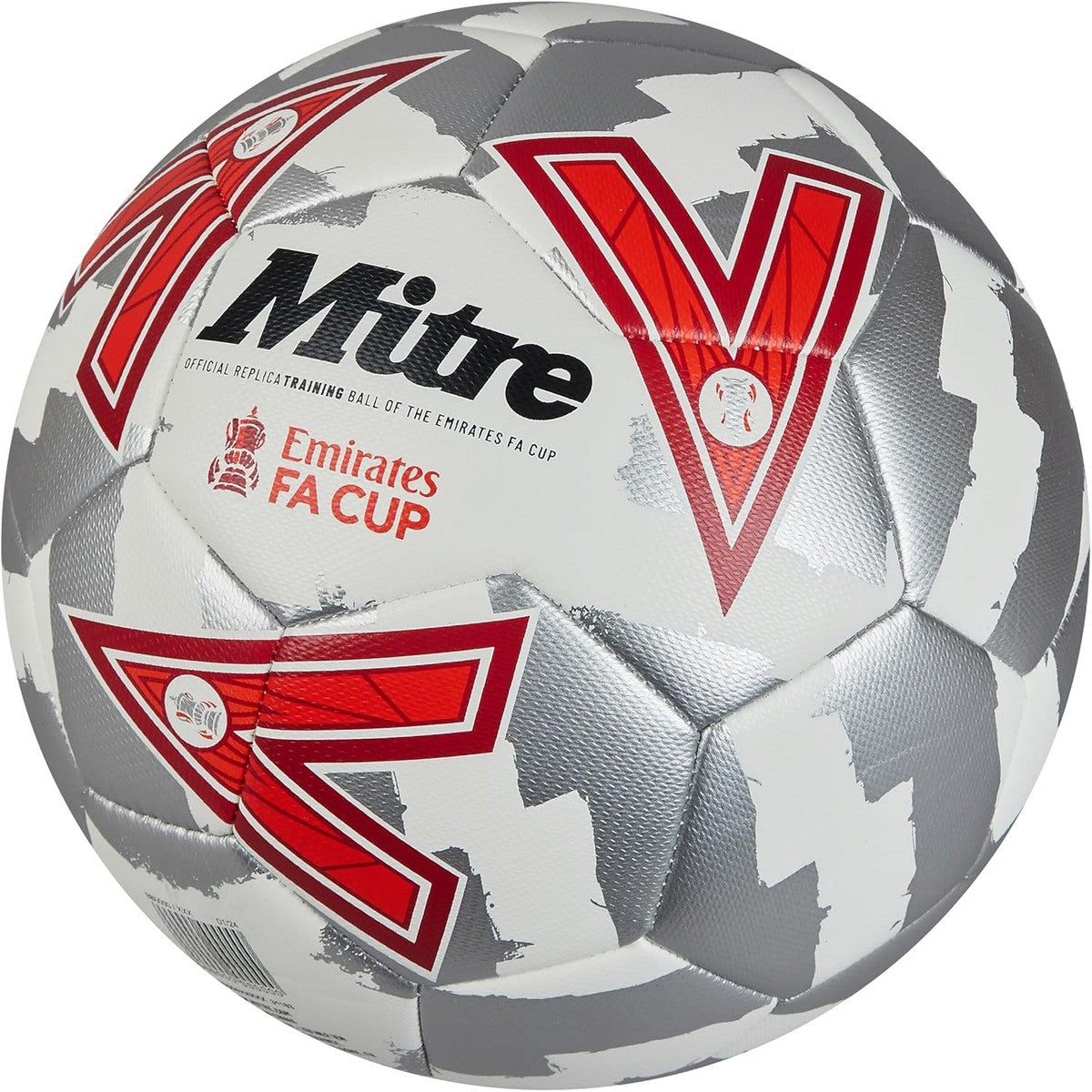 White-Silver-Red - Back - Mitre Emirates FA Cup Football