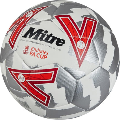White-Silver-Red - Back - Mitre Emirates FA Cup Football