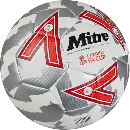 White-Silver-Red - Side - Mitre Emirates FA Cup Football