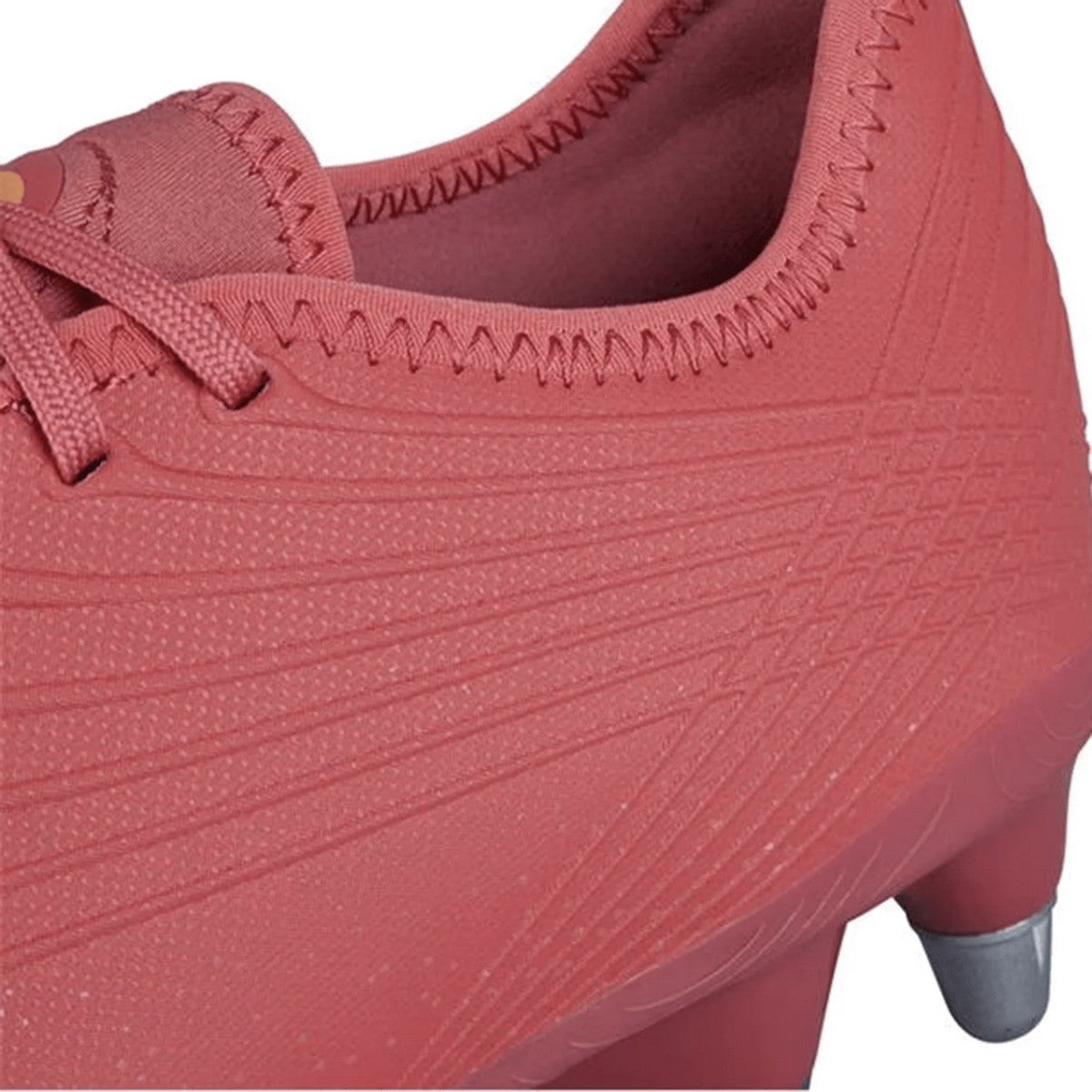 Mars Dust-Orange Crush-Amber Yellow - Close up - Canterbury Unisex Adult Stampede Groundbreak Elite Soft Ground Rugby Boots