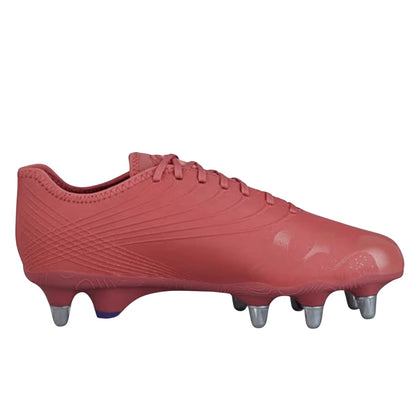 Mars Dust-Orange Crush-Amber Yellow - Front - Canterbury Unisex Adult Stampede Groundbreak Elite Soft Ground Rugby Boots