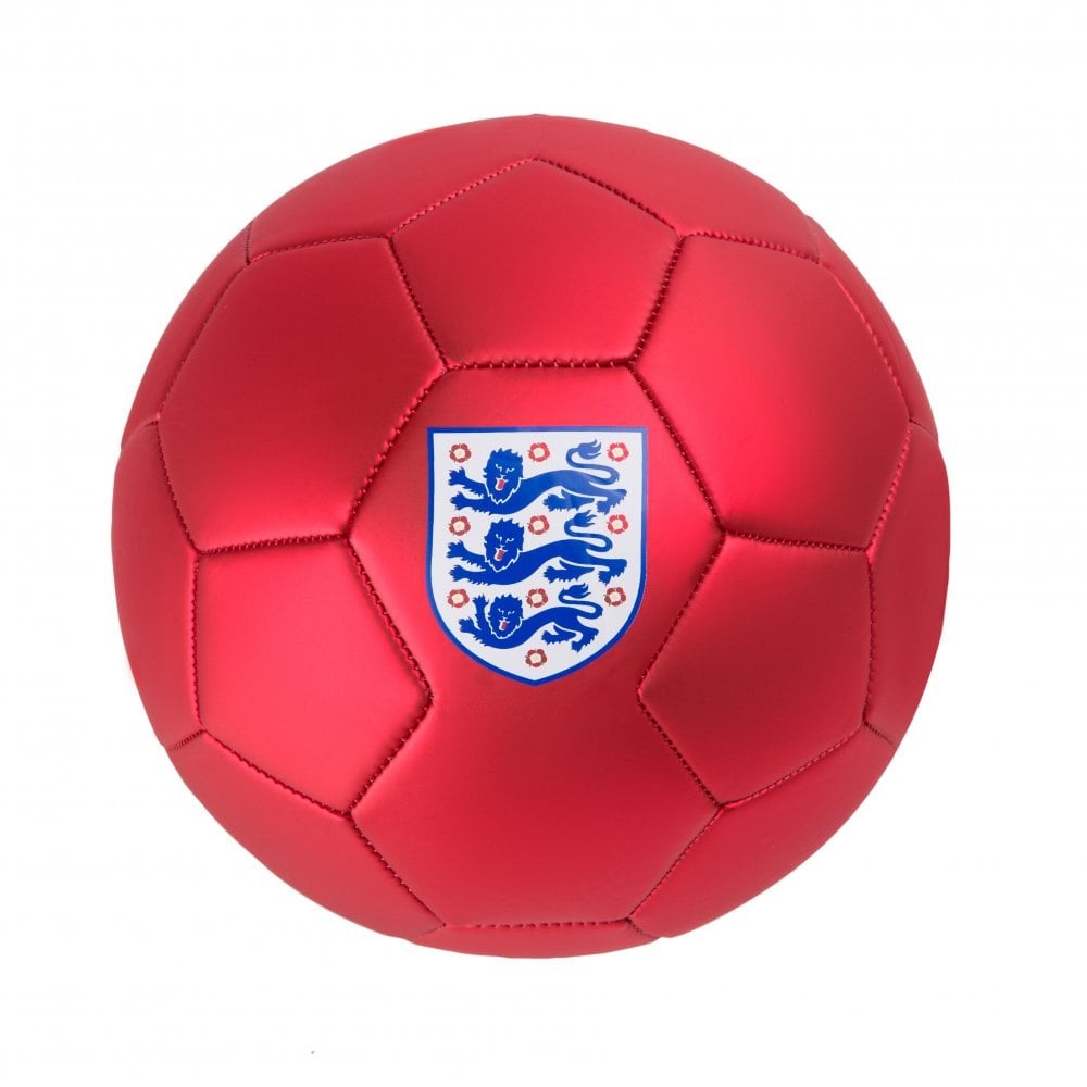 Red-White - Front - Mitre England Logo Football