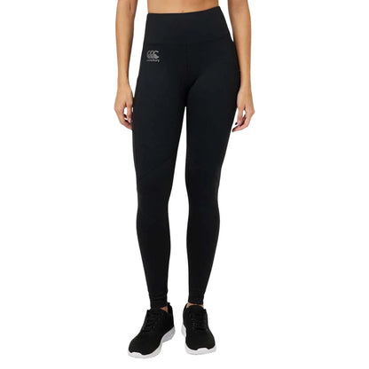 Black-Gunmetal Grey - Front - Canterbury Womens-Ladies Pocket Leggings