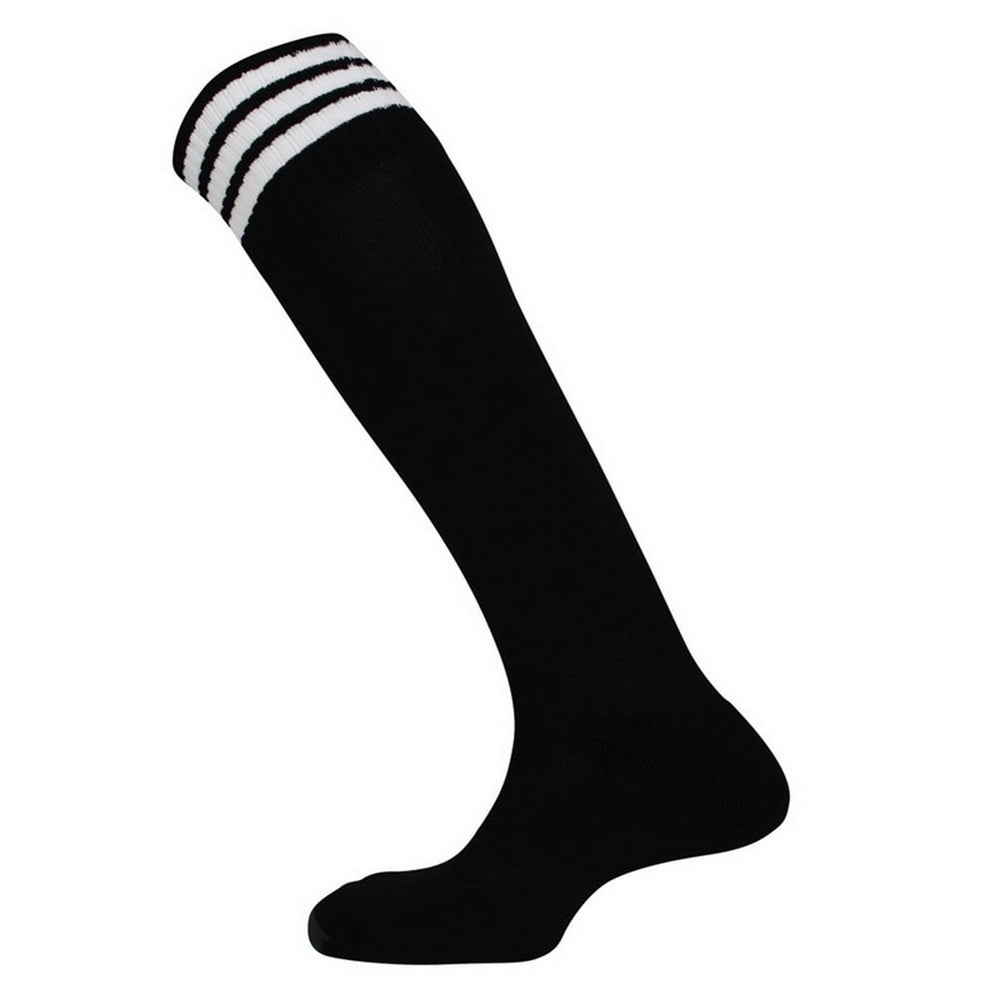 Black-White - Back - Mitre Childrens-Kids Mercury 3 Stripes Socks