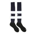 Navy - Front - Canterbury Childrens-Kids Club Hooped Socks