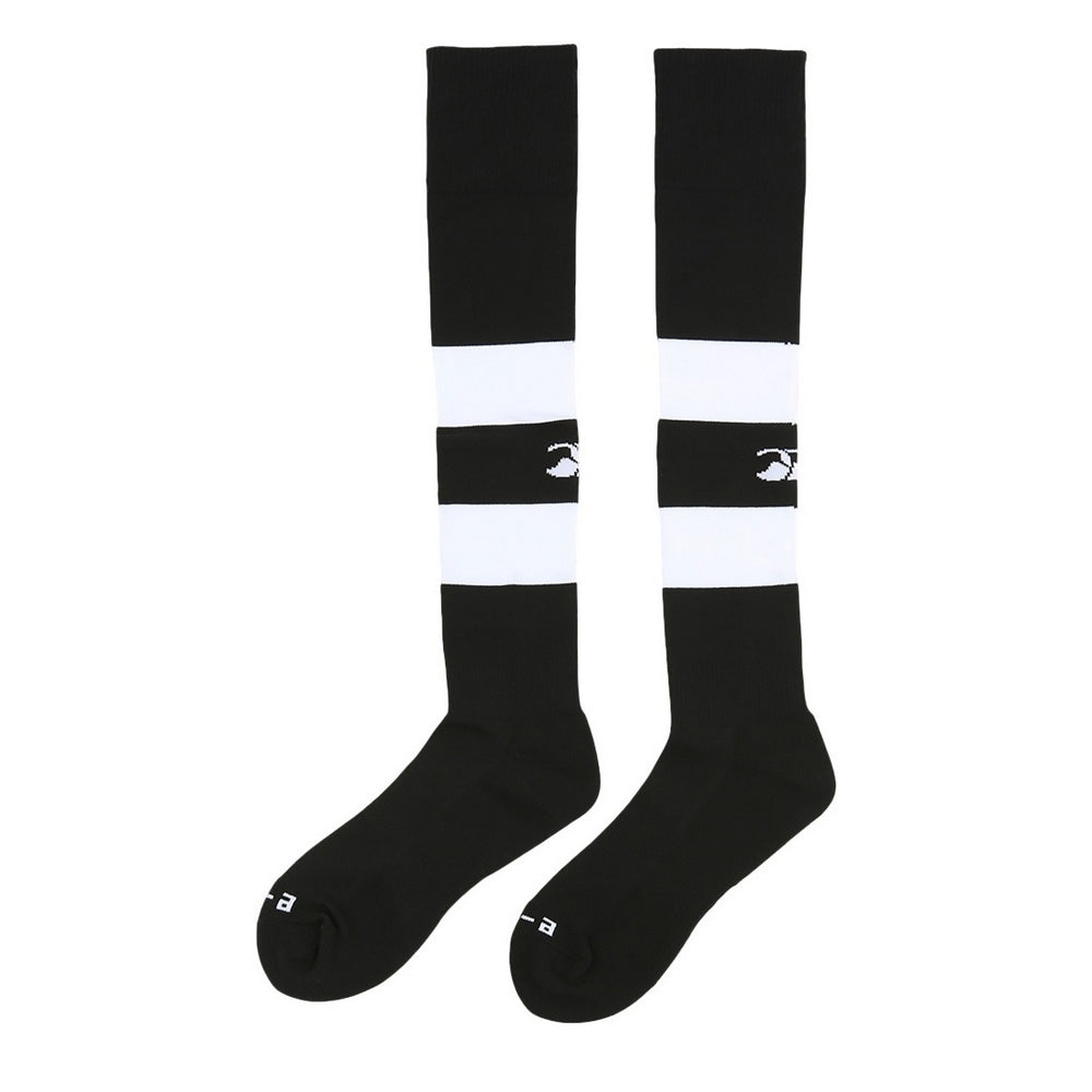 Black - Back - Canterbury Childrens-Kids Club Hooped Socks