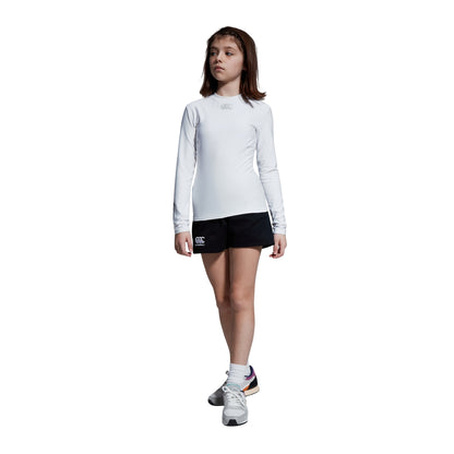 White - Side - Canterbury Childrens-Kids Thermoreg Long-Sleeved Base Layer Top