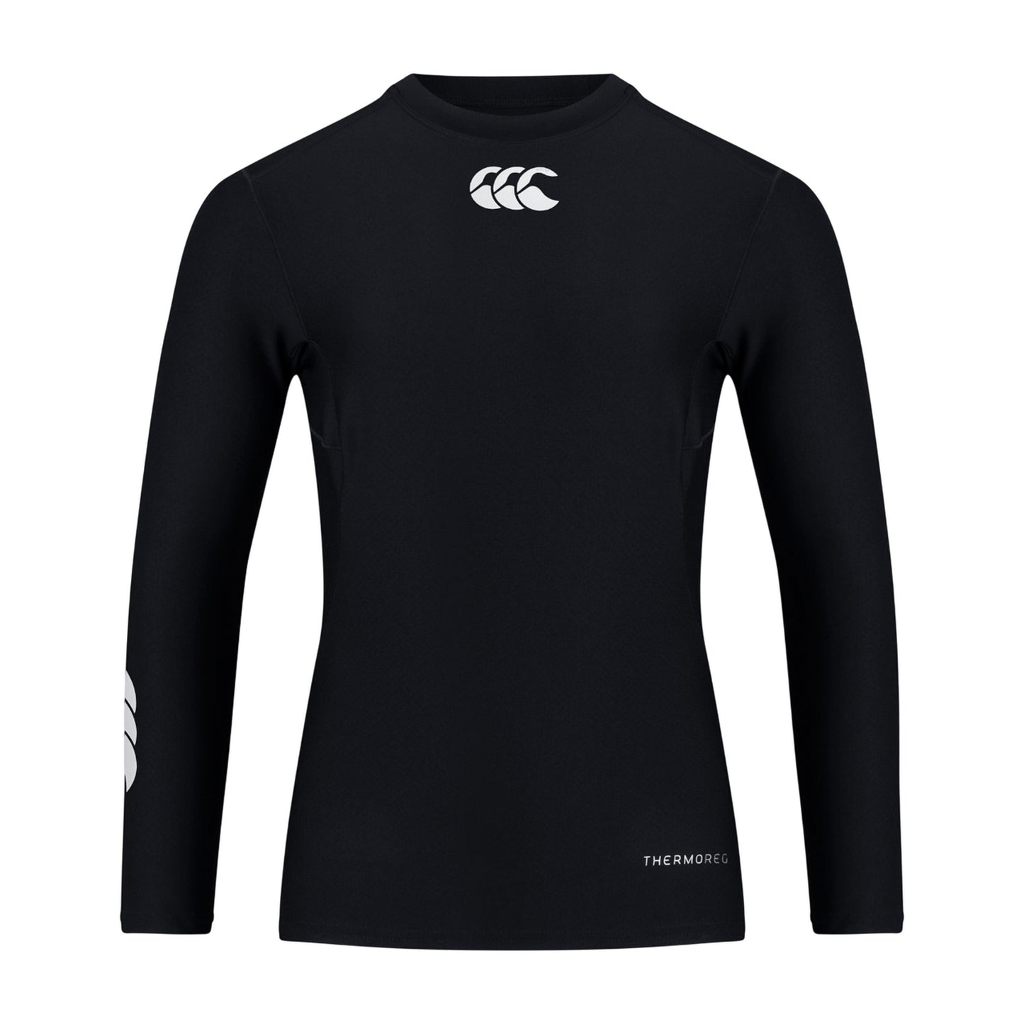 Black - Front - Canterbury Childrens-Kids Thermoreg Long-Sleeved Base Layer Top